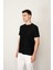 Siyah Regular Fit Bisiklet Yaka Erkek T-Shirt E1002 2