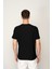 Siyah Regular Fit Bisiklet Yaka Erkek T-Shirt E1002 5