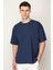 Indigo Oversıze Bisiklet Yaka Erkek T-Shirt E1025 1