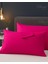 Fuşya Yastık Kılıfı Pamuk Kumaş Kapaklı (2 Adet) 50 x 70 cm 2