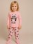 Kız Çocuk Pamuklu Hayvan Baskılı Pijama Takımı 2