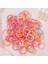100PCS 2cm Renkli Lastik Bant Saça Zarar Vermez Küçük Başparmak Yüzüğü Yüksek Elastik Iplik Yürümeye Başlayan Çocuk Bebek Scrunchies Set Renk: JIT0013-4 (Yurt Dışından) 1