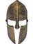 Halloween Plastik Arkadan Lastikli Ortaçağ Şövalye Gladyatör Maskesi Eskitme Altın Renk 2