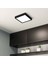 Tavana Sıfır 24W Siyah Kasa Beyaz Işık Modern LED Avize Banyo Balkon Ofis Wc Dekoratif Aydınlatma 3