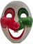 16X21 cm Sert Plastik Arkadan Lastikli Sevimli Palyaço Maskesi Kırmızı Yeşil Renk Çocuk Boy 1