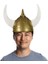 Halloween Mega Boynuzlu Plastik Viking Savaşçı Şapkası Yetişkin Altın Eskitme Renk 2