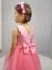 Kız Çocuk Ada Model Abiye Pembe Bel Incili Elbise 3
