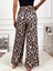 Mottisfashion Kadın Yüksek Bel Beli Lastikli Bağcıklı Leopar Desenli Süprem Pantolon 4
