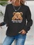 Mottisfashion Kadın Uzun Kollu Bisiklet Yaka Ayıcık Desenli Viskon Iki Iplik Bluz 1