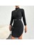 Mottisfashion Kadın Uzun Kollu Balıkcı Yaka Elbise(Kemersiz) 8