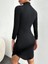 Mottisfashion Kadın Uzun Kollu Balıkcı Yaka Elbise(Kemersiz) 9