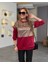 Mottisfashion Kadın Üç Iplik Şardonlu Kumaş Leopar Desenli Bluz 2