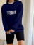 Mottisfashion Kadın Uzun Kollu Bisiklet Yaka Desenli Viskon Iki Iplik Bluz 1