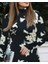 Mottisfashion Kadın Balıkçı Yaka Uzun Kollu Çiçek Desenli Krep Elbise 6