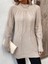 Mottisfashion Kadın Uzun Kollu Yarı Balıkçı Yaka Triko Bluz 4