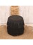 Mylamp Rafya Saçaklı Siyah Puf 45X48 cm 3