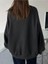 Mottisfashion Düz Bisiklet Yaka Sweat - Siyah 4