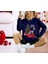 Mottisfashion Kadın Yılbaşı Özel Uzun Kollu Bisiklet Yaka Viskon Iki Iplik Bluz 7