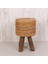 Mylamp Muz Yaprağı Puf & Stools-Doğal Teak Ağacı Gövde 32X50 cm 1