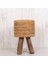 Mylamp Muz Yaprağı Puf & Stools-Doğal Teak Ağacı Gövde 32X50 cm 3
