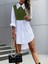 Mottisfashion Kadın Uzun Kollu Gömlek Yaka Çift Renkli Trikoton Elbise 1