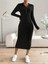 Mottisfashion Kadın Uzun Kollu Yakalı Düğmeli Şardonlu Kaşkorse Elbise 4