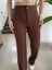 Mottisfashion Kadın Yüksek Bel Full Likralı Krep Kumaş Pantolon 2