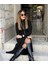 Mottisfashion Kadın Uzun Kollu Önden Fermuarlı Ithal Krep Elbise 2