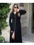 Mottisfashion Kadın Uzun Kollu Önden Fermuarlı Ithal Krep Elbise 4