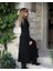 Mottisfashion Kadın Uzun Kollu Önden Fermuarlı Ithal Krep Elbise 5