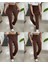 Mottisfashion Kadın Yüksek Bel Full Likralı Krep Kumaş Pantolon 8