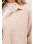 Mottisfashion 20213 Oversize Kısa Kol Basic Gömlek - Krem 7