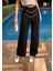 Mottisfashion Kadın Beli Zincir Detay Ithal Krep Pantolon 8