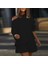 Mottisfashion Kadın Kayık Yaka Oversize Asimetrik Bluz ve Şort Iki Iplik Takım 6