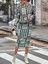 Mottisfashion Kadın Uzun Kollu Bisiklet Yaka Şardonlu Dalgıç Bluz ve Yırtmaçlı Midi Etek Takım 4