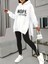 Mottisfashion Kadın Uzun Kollu Kapşonlu Bağcıklı Viskon Iki Iplik Sweat 2
