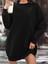 Mottisfashion Kadın Uzun Kollu Bisiklet Yaka Iki Iplik Elbise 1