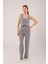 Mottisfashion Kalın Askılı Düğmeli Yelek ve Pantolon Gri Takım 3