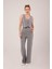 Mottisfashion Kalın Askılı Düğmeli Yelek ve Pantolon Gri Takım 5