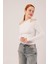 Mottisfashion Omuz Dekolte Detaylı Beyaz Bluz 7