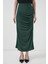 Mottisfashion 8035 Büzgülü Midi Etek - Zümrüt Yeşili 2