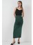 Mottisfashion 8035 Büzgülü Midi Etek - Zümrüt Yeşili 7