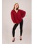 Mottisfashion Basic Oversize Bordo Gömlek 6