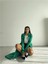 Mottisfashion Kapitone Deri Trench - Yeşil 2