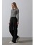 Mottisfashion Beli Yarım Lastikli Palazzo Pantolon - Siyah 4