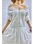 Mottisfashion Beyaz Dantelli New Elbise 4