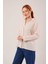 Mottisfashion Düğmeli ve Çizgi Detaylı Krem Gömlek 8
