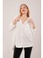 Mottisfashion Salaş Kesim Cepli Beyaz Gömlek 3