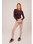 Mottisfashion Yaka Detay Uzun Kollu Basic Kahverengi Bluz 8