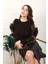 Mottisfashion Siyah Kolları Organze Detaylı Bluz 3